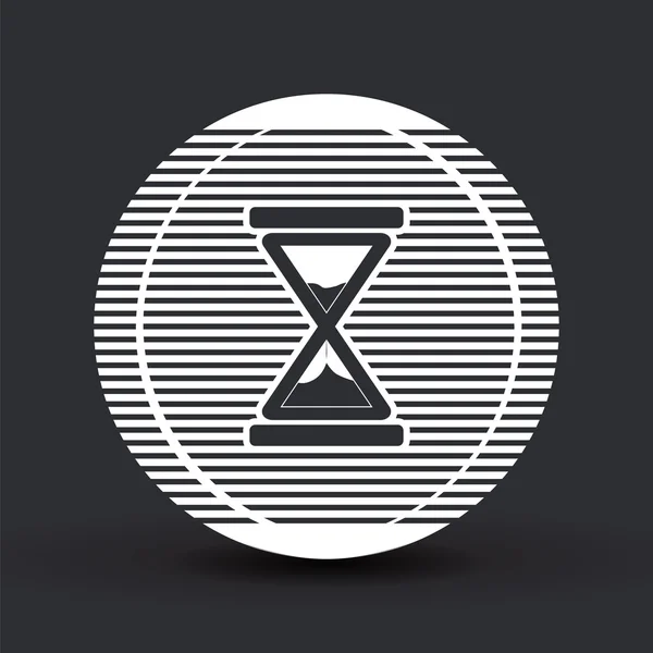 Icono de reloj de arena. Icono del reloj despertador. Estilo de diseño plano . — Archivo Imágenes Vectoriales