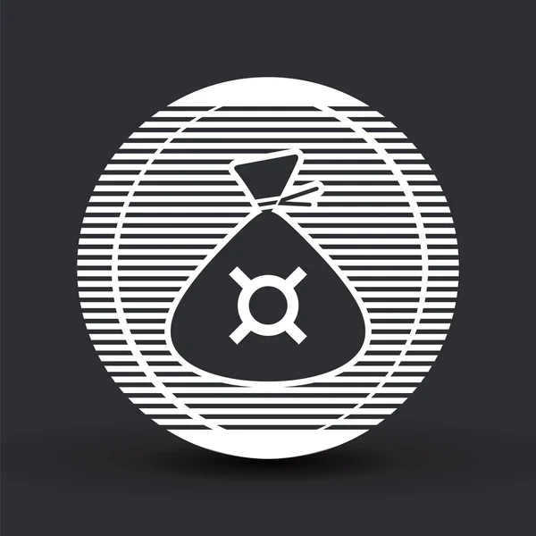 通貨記号。お金袋のアイコン。フラットなデザイン スタイル. — ストックベクタ