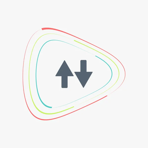 İki yönlü ok. Düz tasarım stili. 