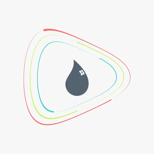 Sıvı damlacık simgesine. Düz tasarım stili. 
