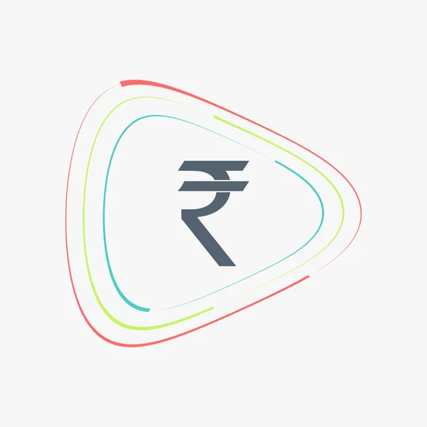 Indische Rupie Währungssymbol. flacher Designstil. — Stockvektor