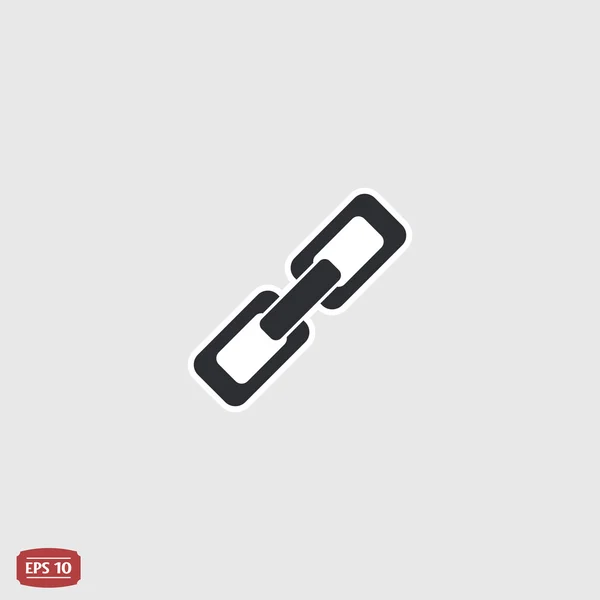 Icon chain. Flat design style. — Stock Vector