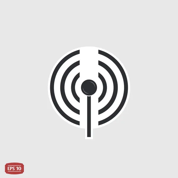 Wireless radio icon. Flat design style. — Stock Vector