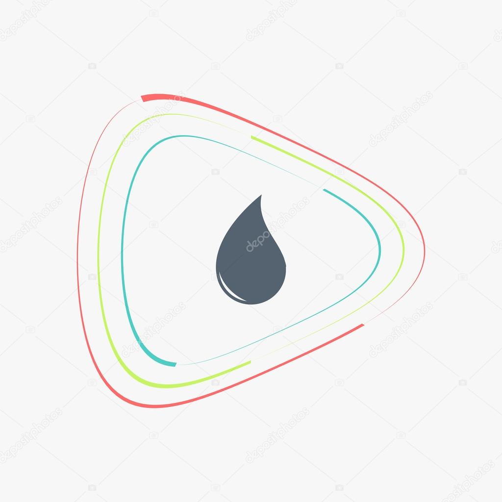 Liquid droplet icon. Flat design style. Made in vector illustration