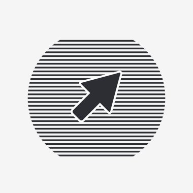 Bir ok simgesi. Düz tasarım stili. 