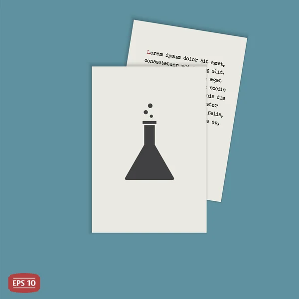 Ölçek simgesi. Laboratuvar cam simgesi. Düz tasarım stili.