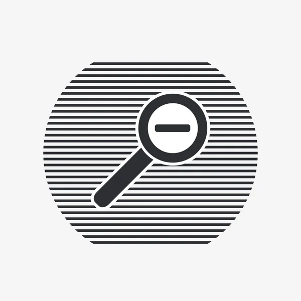 Zoom in web icon. Magnifier with decreasing. Flat style — Stock Vector