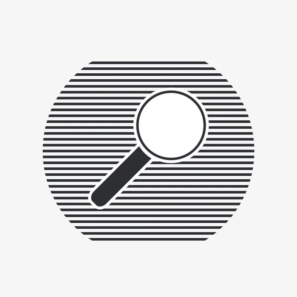 Magnifying glass icon. Flat design style. — Stock Vector
