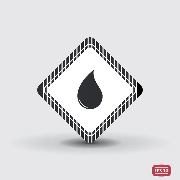 Sıvı damlacık simgesine. Düz tasarım stili. 