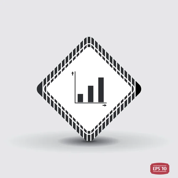 Charts and Graphs icons. Flat design style — Stock Vector