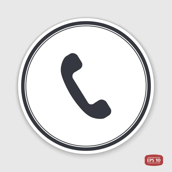 Call Button. Phone Icon. Handset Icon. Flat design style. Stock Vector