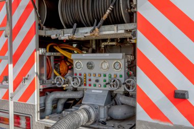 Eski yangın kamyon kontrol paneli