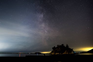 Milky way in the sky at Whytecliff Park