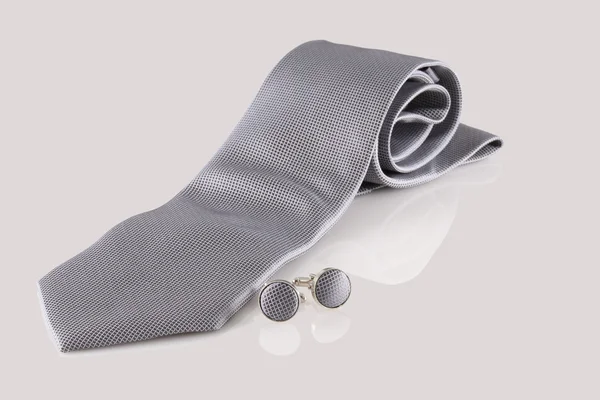 Tie with cuff links — Stock Photo, Image