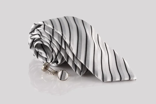 Tie with cuff links — Stock Photo, Image