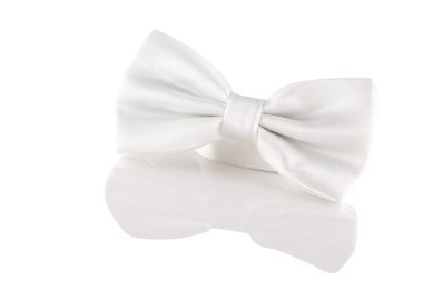 Beyaz papyon yakın çekim