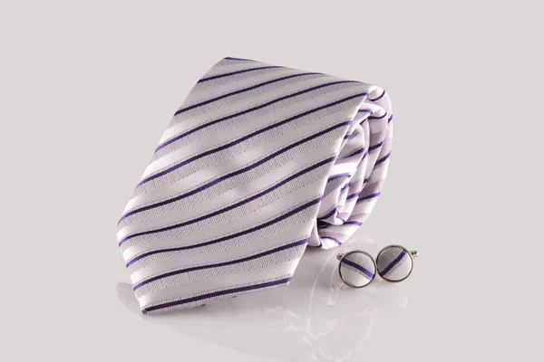 Tie with cuff links — Stock Photo, Image