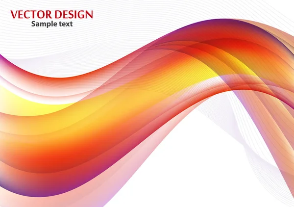 Modern Elvont Háttér Világos Hullámos Vonalakkal Vektor Illusztráció Web Design — Stock Vector