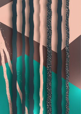 Parlak modern geometrik arka plan, soyut çizgiler. Kapak tasarımı, broşür, broşür ve dergi için yaratıcı bir şablon. Vektör illüstrasyonu.