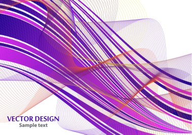 Dalgaların çarpık renkli dokusu. Soyut dinamik dalgalı yüzey. Vektör şeridi warp arkaplanı. Değişim ve renk değişimi. Vektör illüstrasyonu