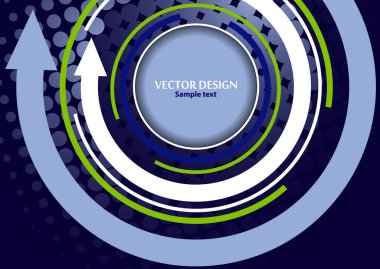 Dairesel okların renkli soyut işlemleri. Tasarımın için iş şablonu. Vektör illüstrasyonu