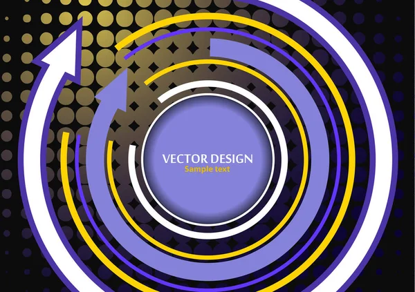 Bunt Abstrakter Prozess Kreisförmiger Pfeile Geschäftsvorlage Für Ihr Design Vektorillustration — Stockvektor