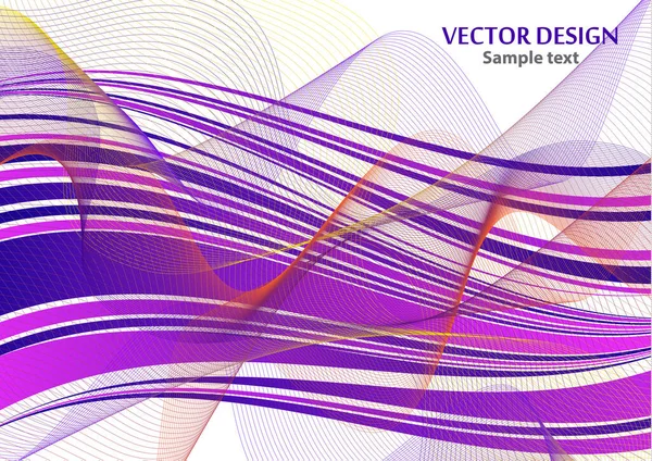 Vervormde Golf Kleurrijke Textuur Abstract Dynamisch Golvend Oppervlak Vector Strip — Stockvector