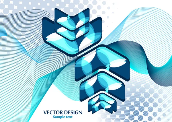 Flechas Creativas Fondo Colorido Fondo Líneas Onda Mezcla Abstracta Plantilla — Vector de stock