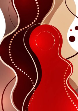 Pürüzsüz renk dalgası ve çizgilerin soyut çizimi. Tasarımın için yaratıcı bir şablon. Vektör.