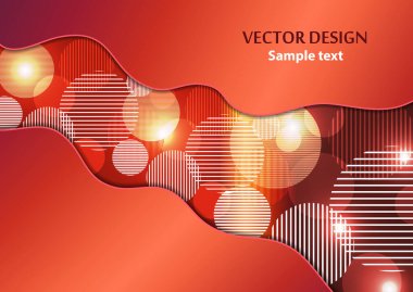 Parlak soyut katmanlı arka plan. Gradyan metalik renk, dairesel ve çizgili geometrik doku. Broşür, poster, afiş, kartvizit tasarımı için vektör ilüstrasyonu.