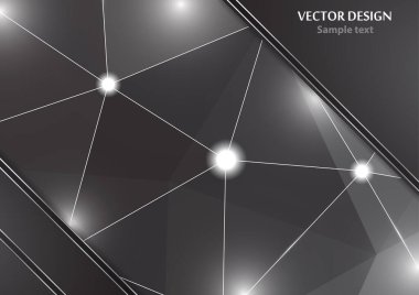 Fütürist geometrik arka plan. Soyut üçgenler. Mesajınız için alışılmadık formlar. İş ya da teknik sunum, uygulama kapağı şablonu. Vektör illüstrasyonu