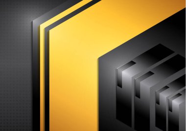 Tekno ok arka planı, tasarım vektör şablonu. Soyut oklar grafik teknoloji arka planı. Vektör illüstrasyonu