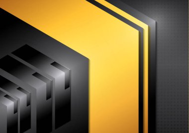 Tekno ok arka planı, tasarım vektör şablonu. Soyut oklar grafik teknoloji arka planı. Vektör illüstrasyonu