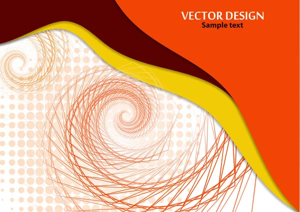 Horisontell Banner Med Abstrakt Bakgrund Ljusa Papper Skurna Vågor Transformationsformer — Stock vektor