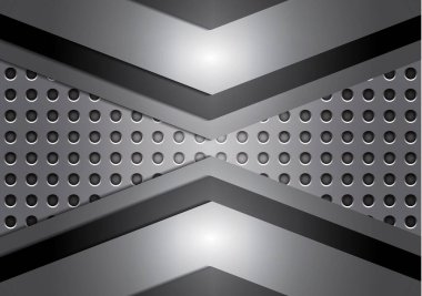 Modern lüks fütüristik yaratıcılığın metal çember şebeke dokusundaki soyut oklar. Tekno Ok Arkaplanı, Vektör Deseni Tasarımı