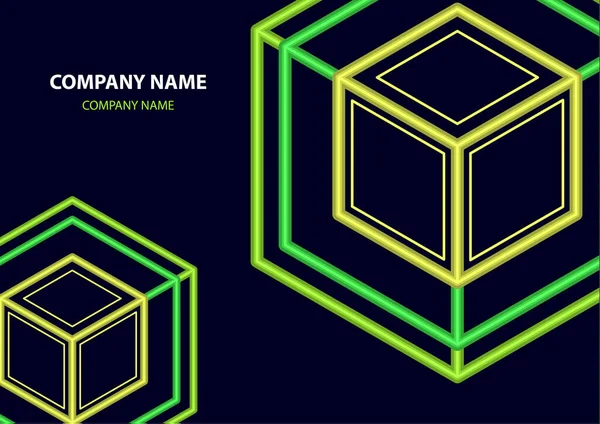 Logotipo Empresa Elemento Modelo Design Ícone Logotipo Forma Hexágono Cubo —  Vetores de Stock