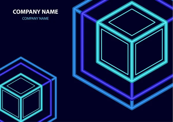 Company Logo Icon Design Template Element Logo Form Hexagon Cube — Stock Vector