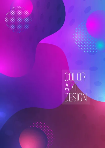 Abstract Modern Grafisch Element Dynamische Gekleurde Vormen Golven Banner Met — Stockvector
