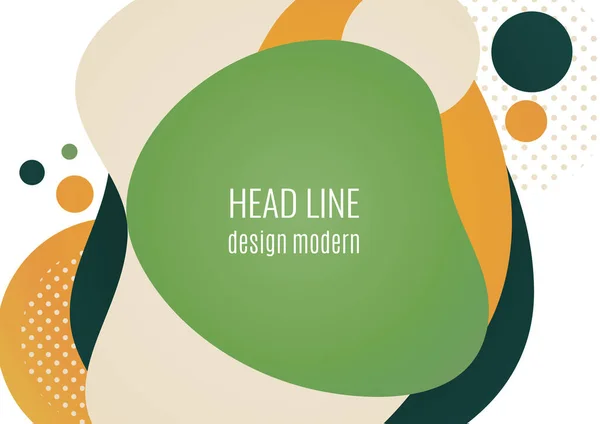 Ein Plakat Mit Fließenden Farbigen Formen Corporate Template Design Für — Stockvektor