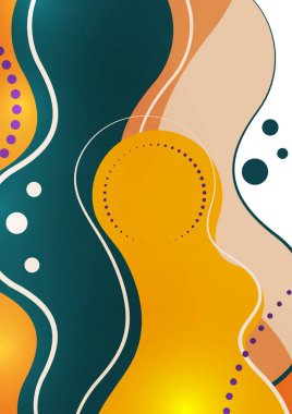 Pürüzsüz renk dalgası ve çizgilerin soyut çizimi. Tasarımın için yaratıcı bir şablon. Vektör.