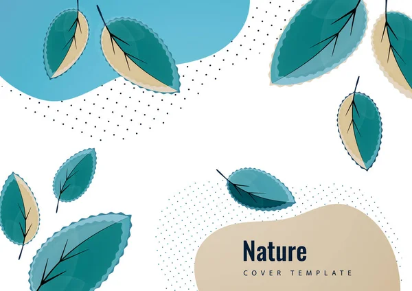 抽象的な創造的な葉 明るい現代的な背景 生態学の概念 あなたのデザインのベクトルイラスト — ストックベクタ