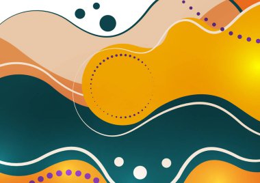 Pürüzsüz renk dalgası ve çizgilerin soyut çizimi. Tasarımın için yaratıcı bir şablon. Vektör.