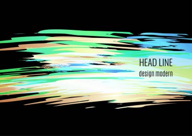 Kitaplar, dergiler, kataloglar için fırça darbeleriyle soyut bir arkaplan. Parlak renkler, altın. Vektör illüstrasyonu.