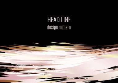 Kitaplar, dergiler, kataloglar için fırça darbeleriyle soyut bir arkaplan. Pembe altın. Vektör illüstrasyonu.