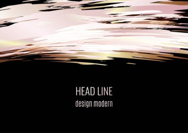 Kitaplar, dergiler, kataloglar için fırça darbeleriyle soyut bir arkaplan. Pembe altın. Vektör illüstrasyonu.