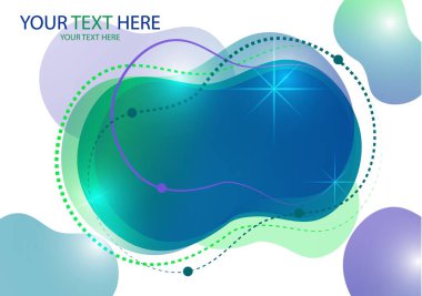 Yaratıcı soyut arkaplan Akışkan Biçim Renkleri ve Şekiller. Hareketli parlak şekilli bir vektör. Pankart ya da poster için gelecek tasarımı, poster tasarımı.