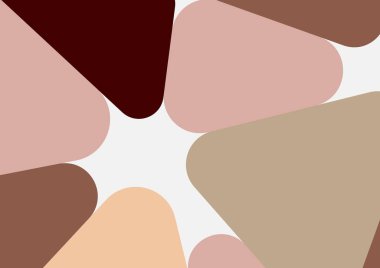 Renkli geometrik arka plan tasarımı. Yuvarlak üçgenli modaya uygun bir kompozisyon. Geleceğe yönelik bir geçmiş. Duvar kağıdı, afiş, arkaplan, kart, kitap illüstrasyonu, iniş için vektör illüstrasyonu.