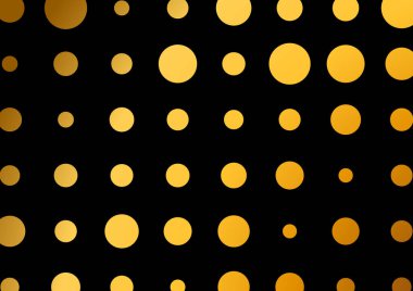 Altın rengi yarım ton desenli soyut siyah arkaplan. Yaratıcı kapak tasarımı şablonu. Vektör illüstrasyonu.