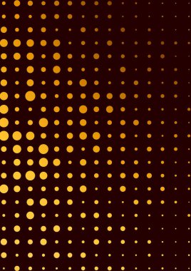 Soyut siyah arkaplan radyal altın yarım ton desenli. Yaratıcı kapak tasarımı şablonu. Vektör illüstrasyonu.