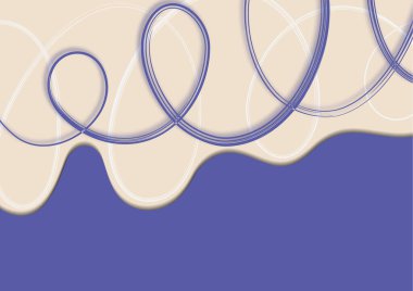 Parlak soyut dalga, birbirine dolanmış çizgiler, kıvrım. Reklamcılık için tasarım. Arka planda. Sunum şablonu. Vektör illüstrasyonu